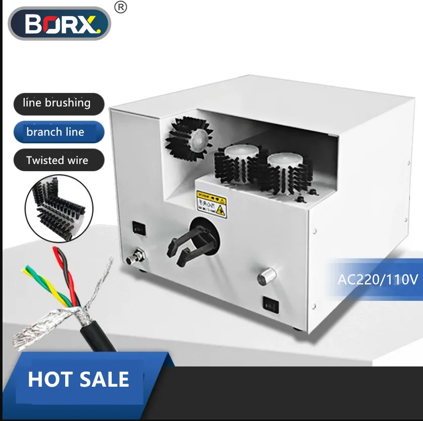 220V 110V Electric Brushing and Twisting Machine for Small Electronic Wires, Shielded Wire Brushing, Stranding, and Enameling Eq