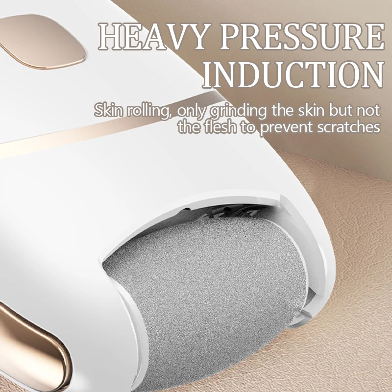 1 PC Electric Foot Grinder Rechargeable Thick Leather Polishing Foot Grinder and 2 Different Thickness Grinding Heads