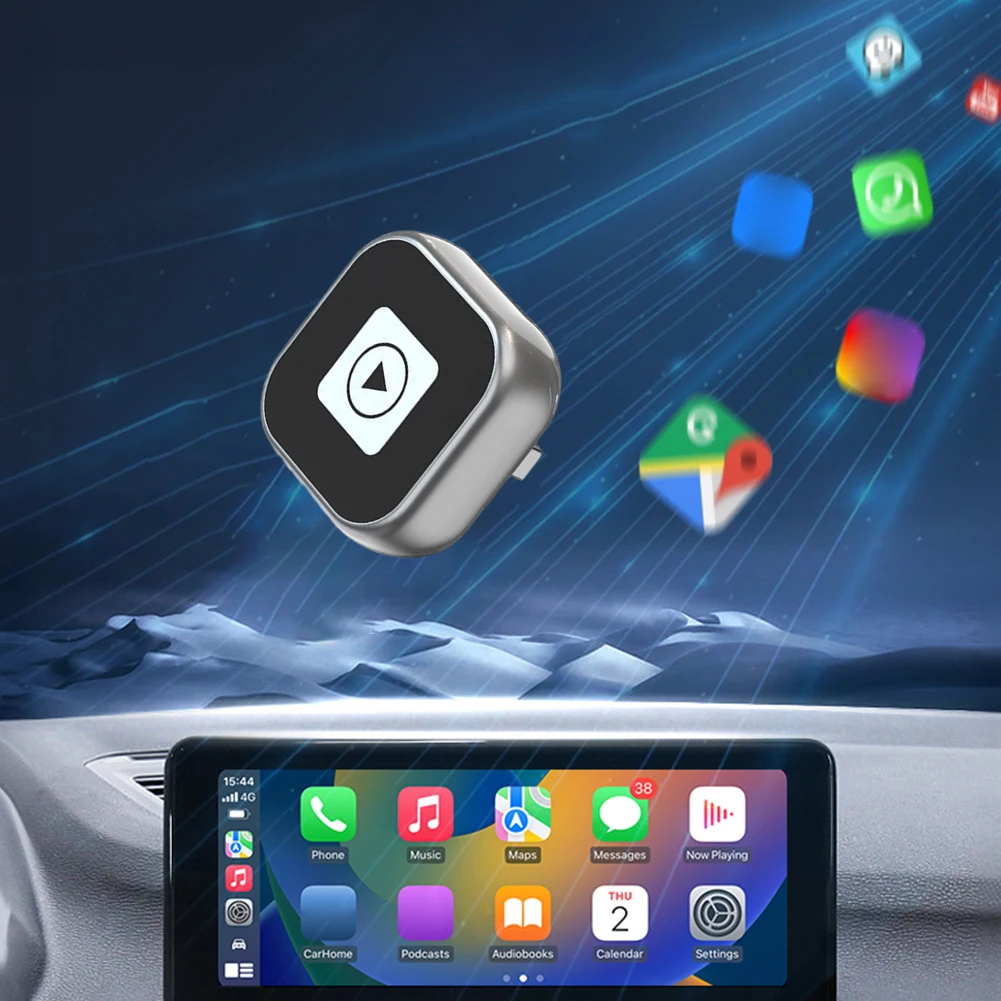 2 in1 Wireless Android Auto Carplay Adapter Mini Smart Box Dongle Auto Connect Wired Plug & Play Converts for iPhone Android