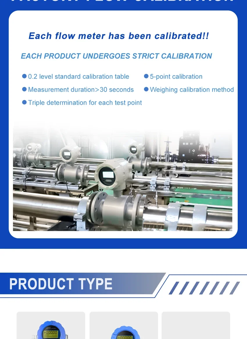 DN50 Splt Magnetic Flow Meter Pipeline SewageLiquid Electromagnetic FlowmeterChe