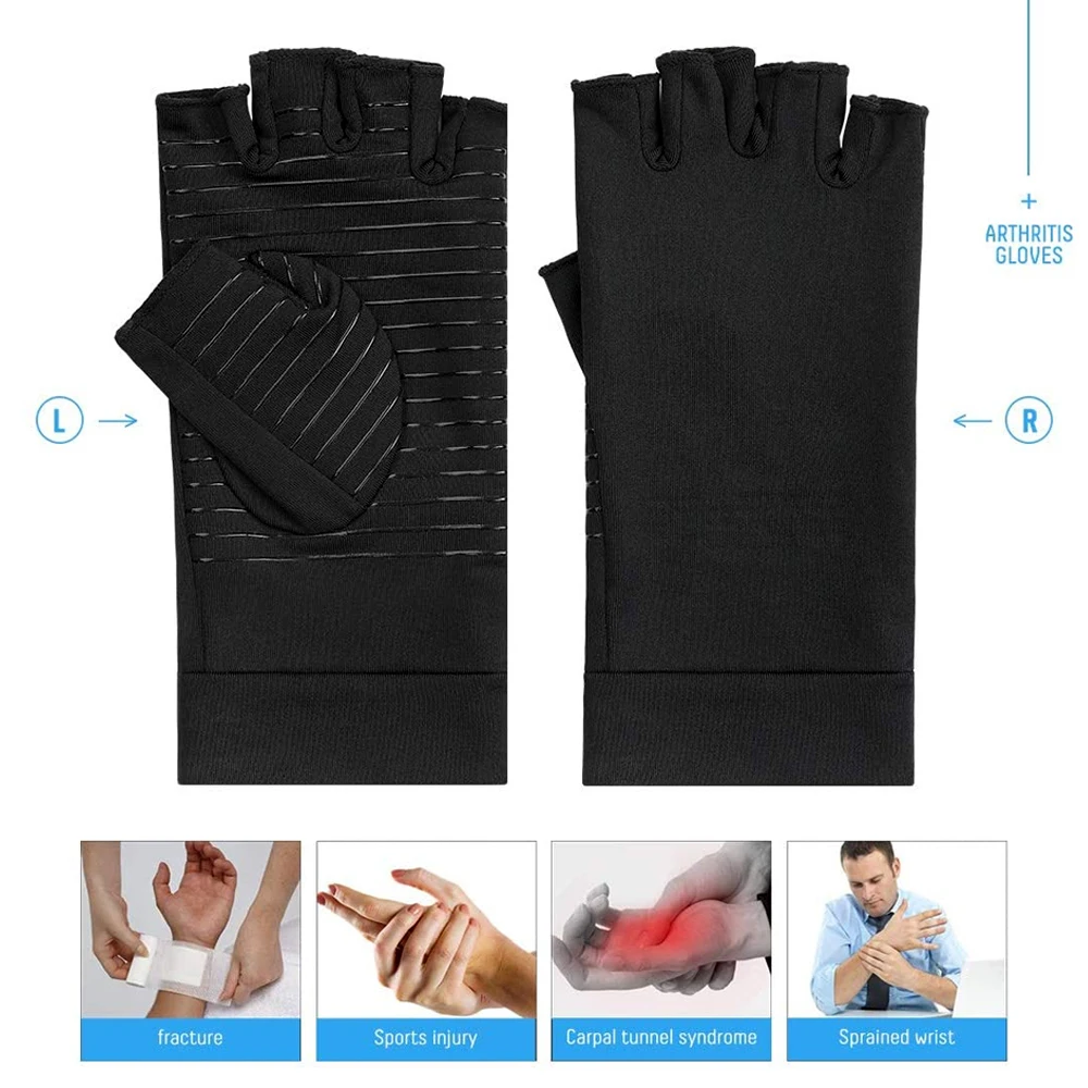 1 пара, медные компрессионные перчатки для снятия боли в руках | AliExpress