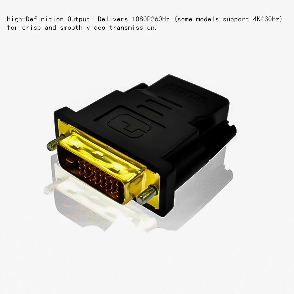 Gold-Plated 1080P DVI to HDMI Adapter with Digital Signal Support