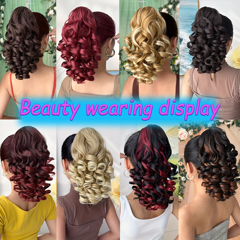 Women's Clip-In Ponytail Wig - Heat-Resistant Synthetic Hair with Extensions suitable for hair Types for Daily Use Parties