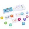 Children's Wooden Number Board Cognitive Matching Addition Subtraction Operation Montessori Logical Thinking Training Math Toys 2