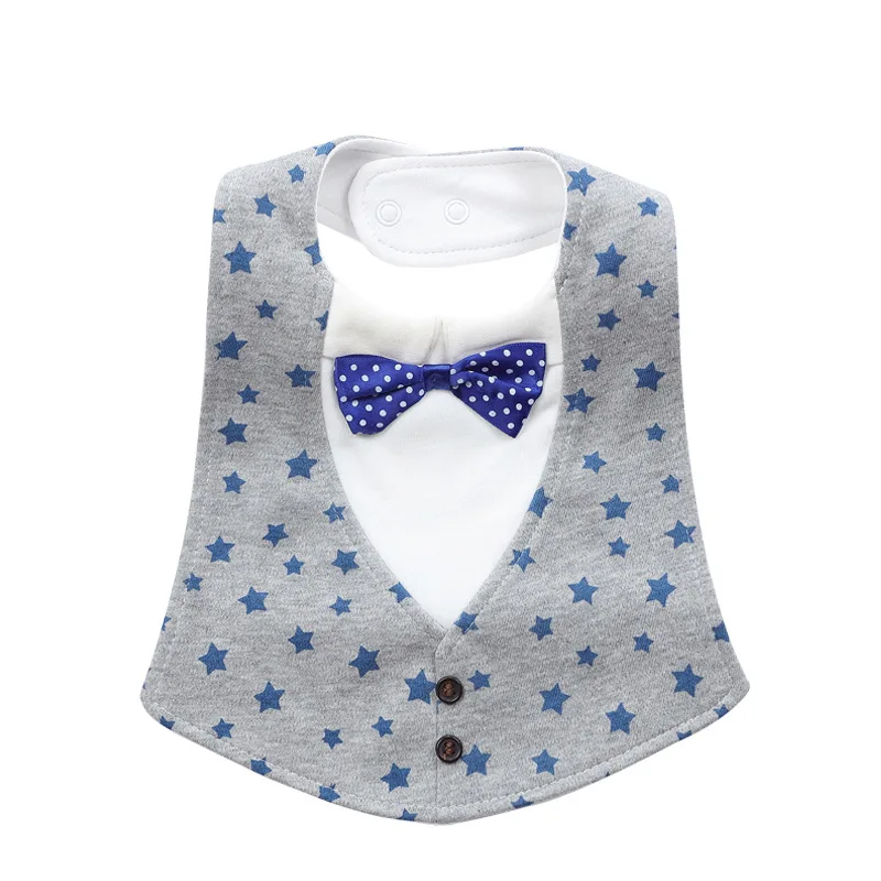 Pure Cotton Baby Bibs Infant Boy Gentleman Bib With Bow Tie Toddler Fashion Burp Cloths Feeding Bibs Boys Saliva Towel 6