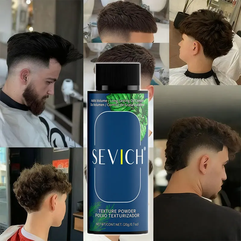Men Hair Texture Powder Hair Volumizing Powder Thickening Matte Hair Building Fiber Powders Hair Styling Powder Dry Shampoo 20g