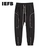 IEFB High Quality Male's Trousers Streetwear Multi Zipper Trend Men's Casual Pants Drawstring Elastic Waist Ankle-length Pants 1
