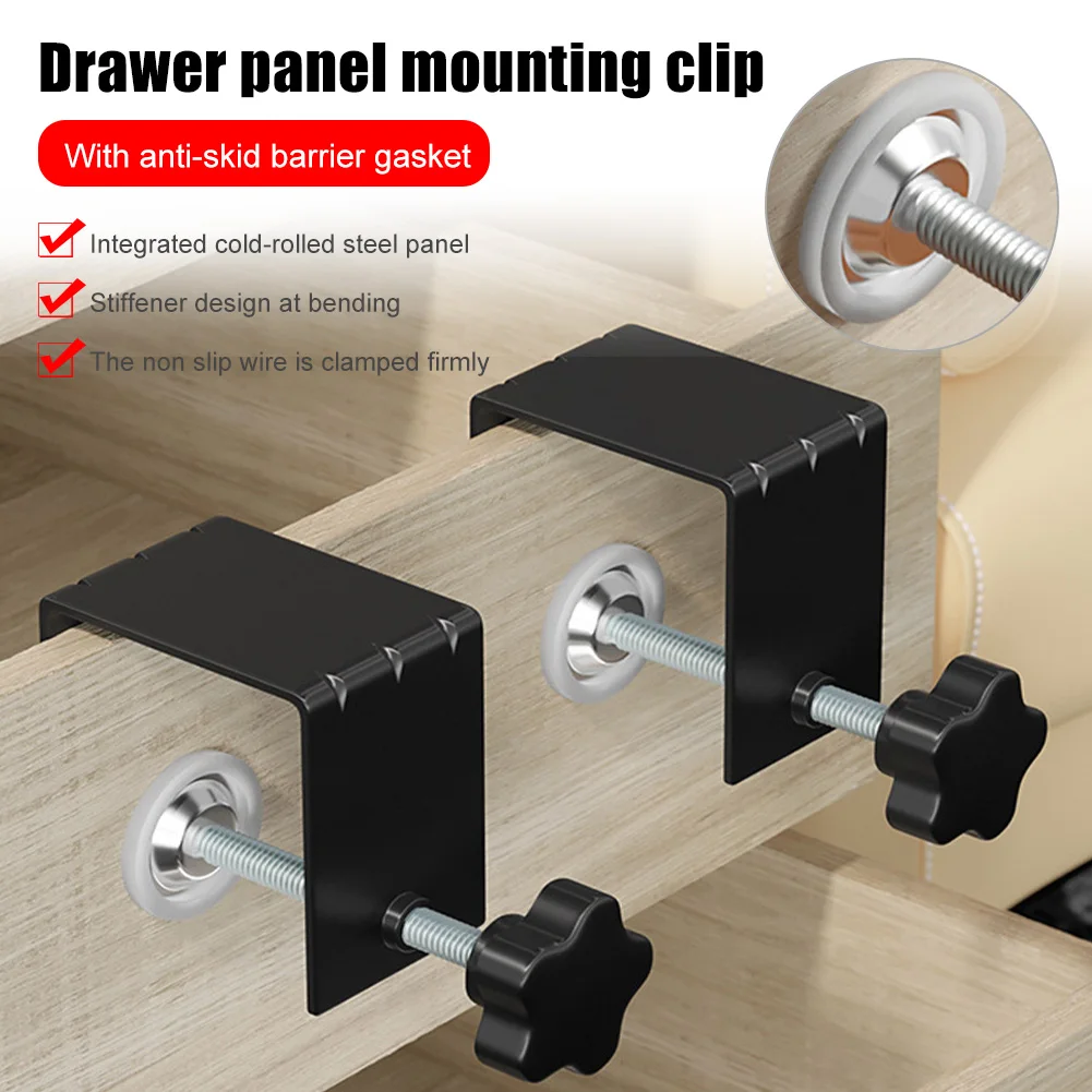 

Woodworking Jig Cabinet Tool Home Furniture Accessories Steel Drawer Front Installation Clamps Drawer Panel Clips Tools