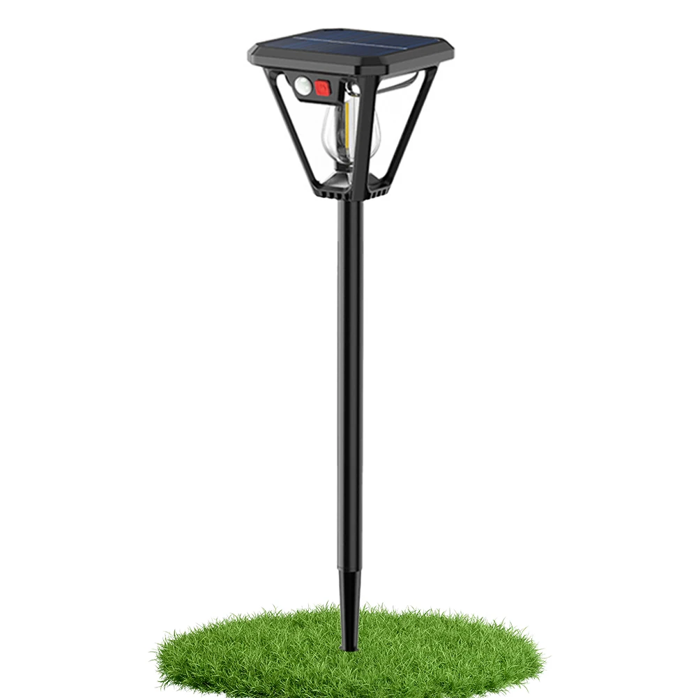 Solar Powered Floor Lamp Wall Lamp Motion Sensor Dual Purpose Lamp Waterproof Outdoor Wall Light for Yard Patio Lawn Lighting