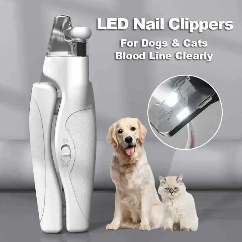 Pet Nail Clipper with LED Light Dog Cat Special Blood Line Scissors Multifunction Nail Trimmer Pet Cleaning Grooming Supplies pet nail clipper pet nail scissors