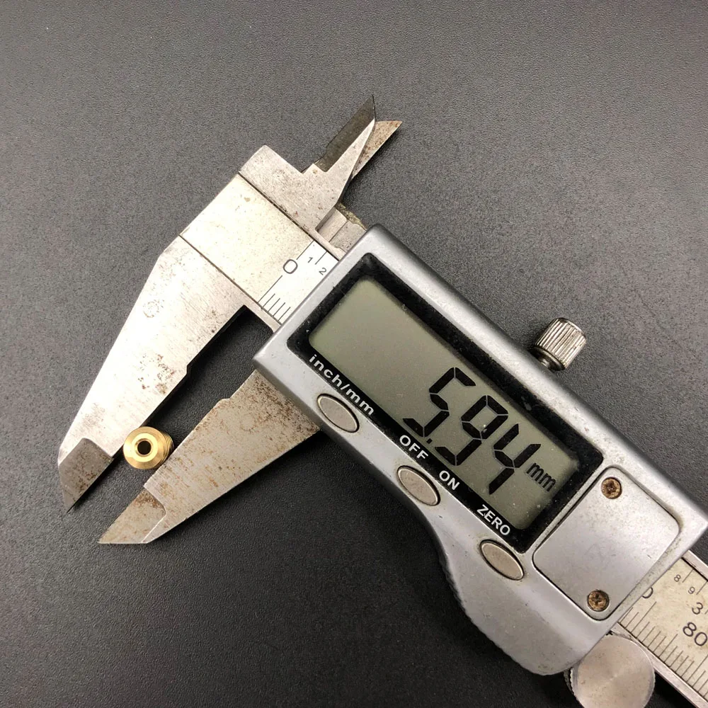 [5개/로트] 0.5M 모듈러스 황동 싱글 헤드 웜 6MM OD 5 ° 43' 헬릭스 앵글 보어 조리개 1.98mm 2mm A 높이 길이 8mm 10mm 15mm