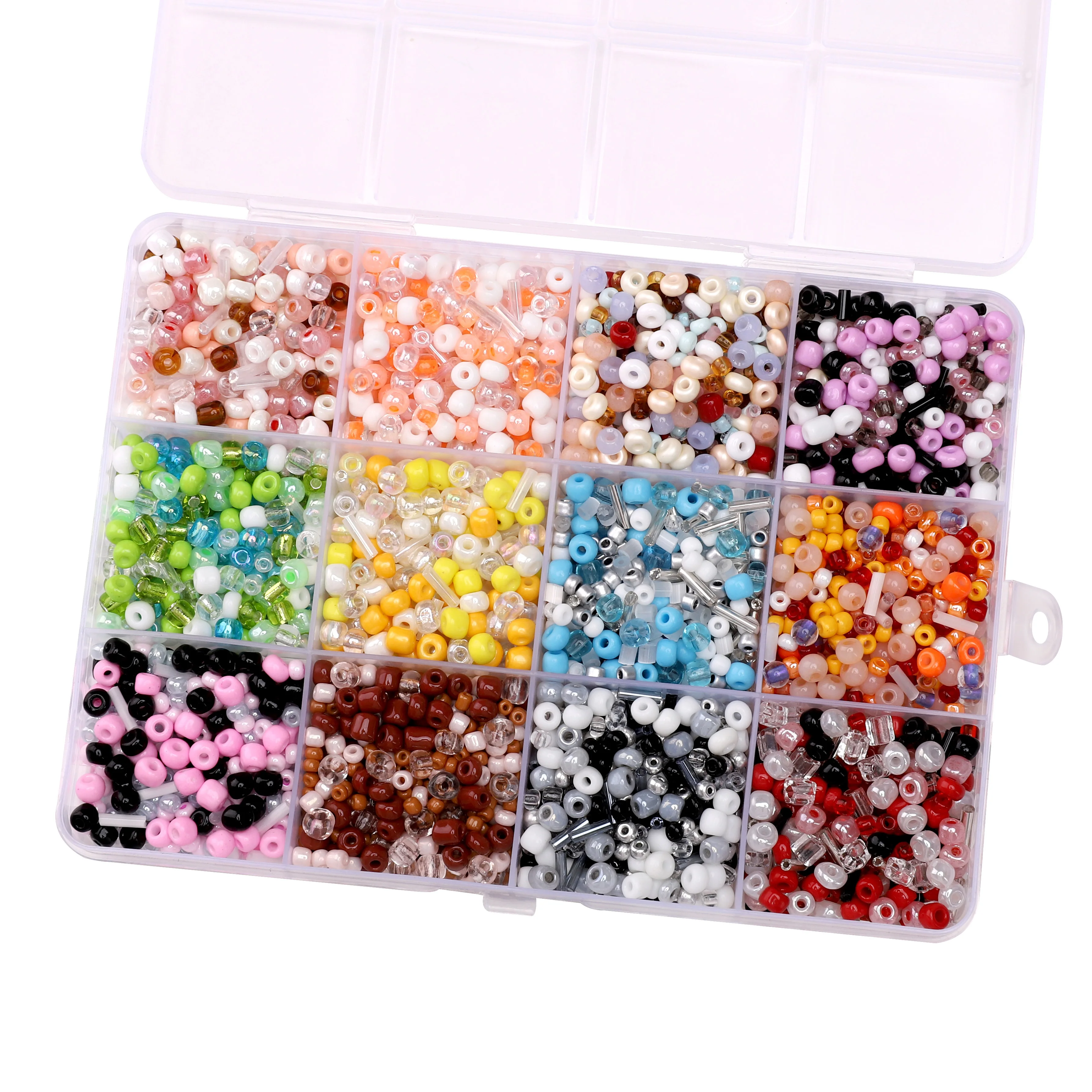 Super gemischte Farbe Glas Reis Perlen Set lose Perlen handgemachte DIY Armband Halskette Perlen Material Schmuck Zubehör – Detail 8