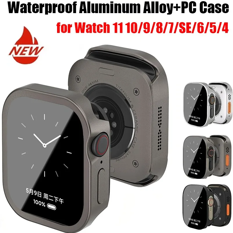 غطاء حماية كامل مقاوم للماء لساعة Apple Watch من س...
