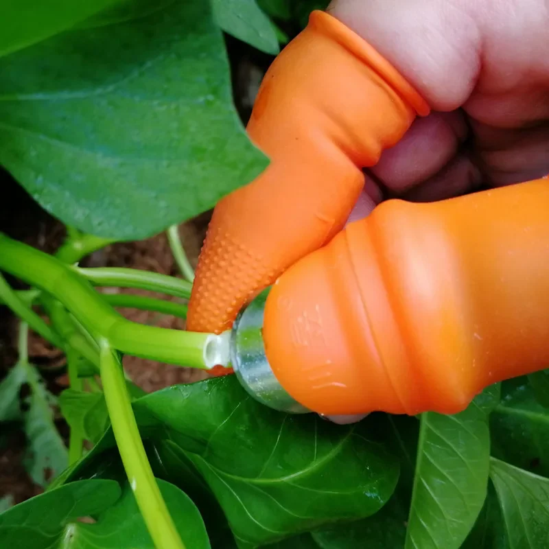 Finger Protector Finger Guard Silicone Thumb Knife Protector Gears Cutting Vegetable Harvesting Knife Pinching Plant Blade Scissors Gloves