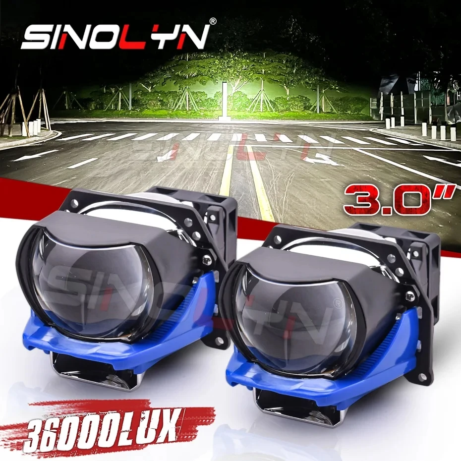 プロジェクター yutakaoh Sinolyn-LEDヘッドライトプロジェクター130W,3インチ,36 000lm