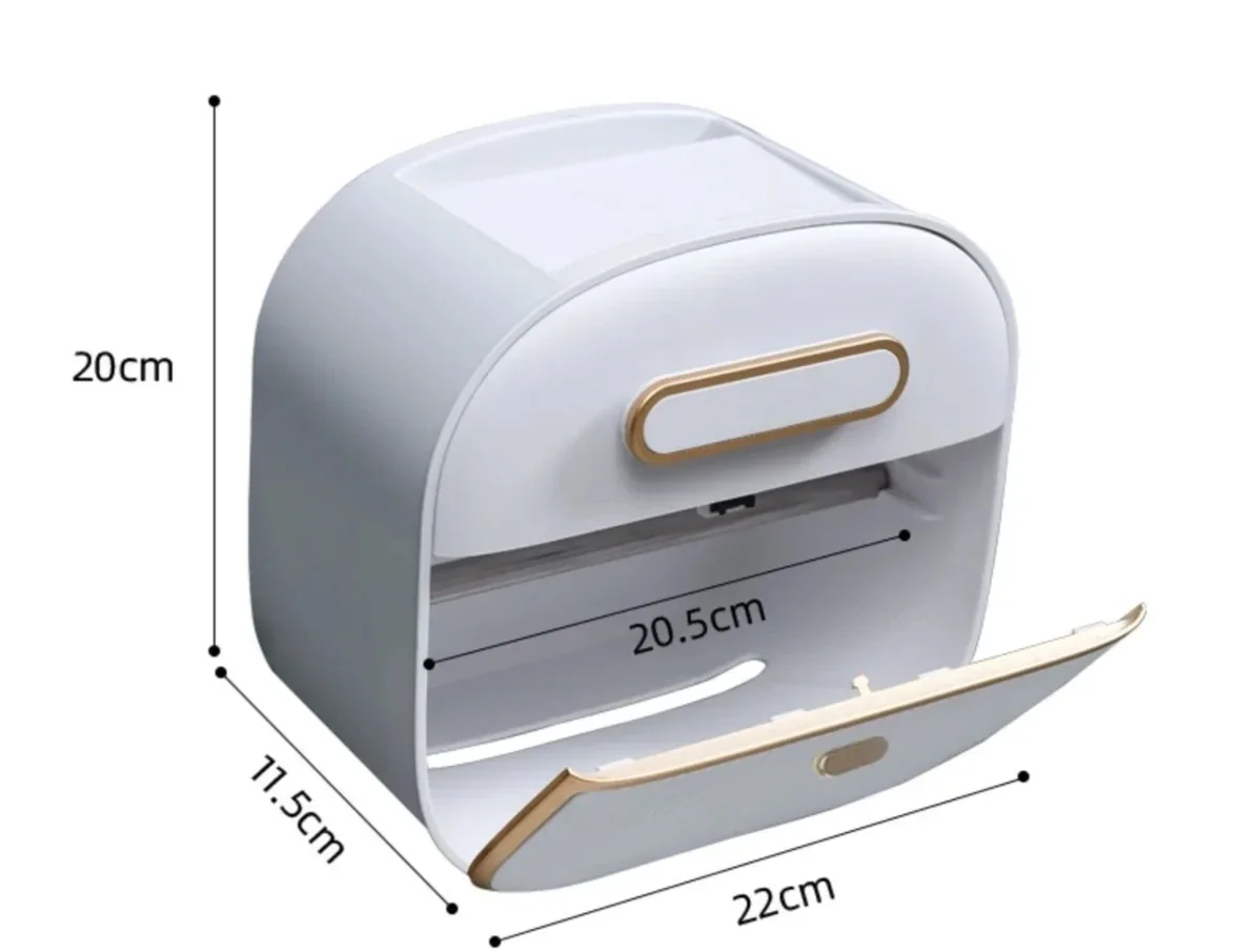 Paper Towel Holder No Drill Paper Towel Holder Roll Storage Waterproof Multi-function Drawer Box Toilet Accessories