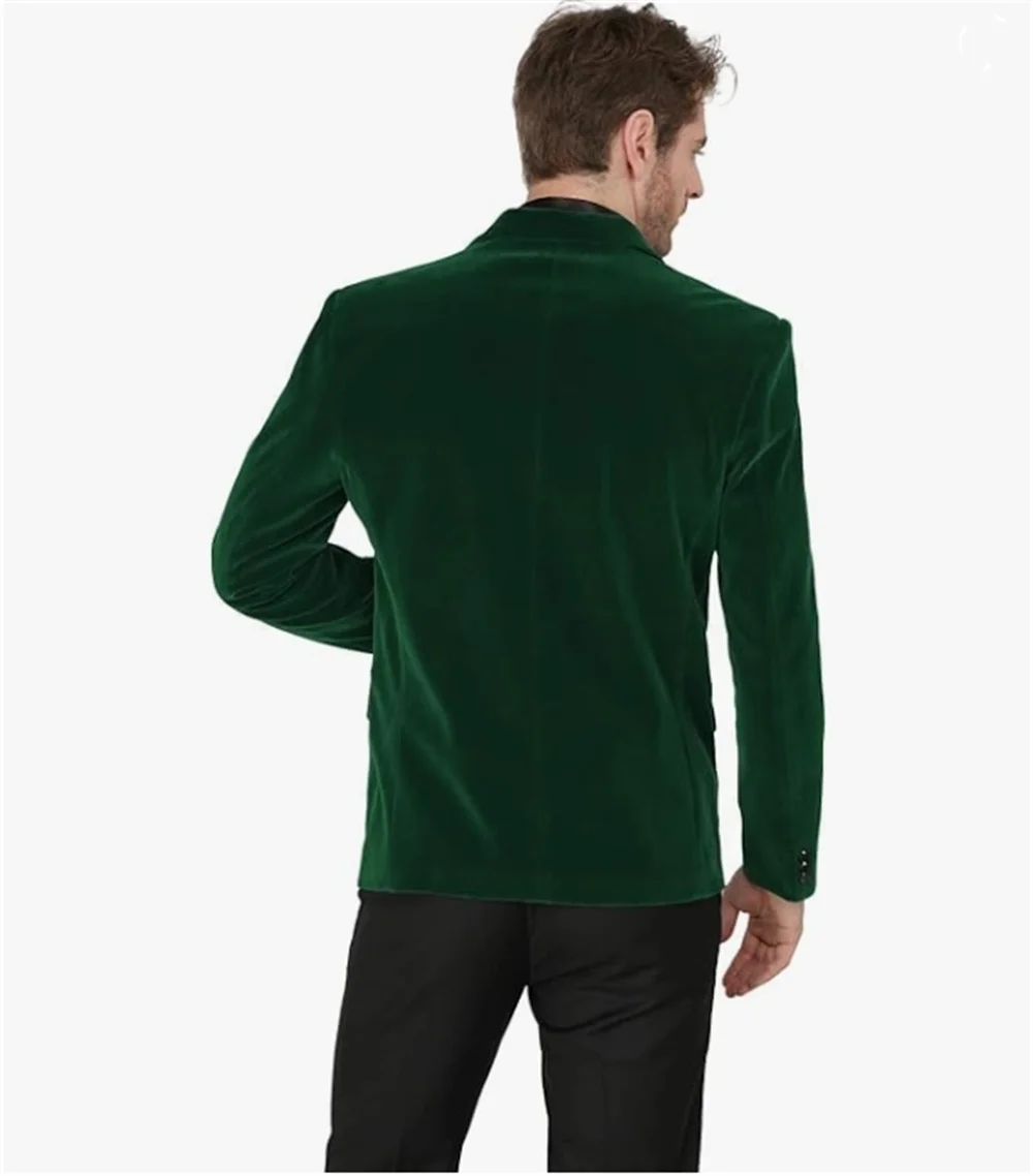 Full Men's Suit  Velvet 2 Piece One Button Slim Fit Elegant Groom's Suits Blazer Tuxedo Blazer Party Dinner Jacket & Pants