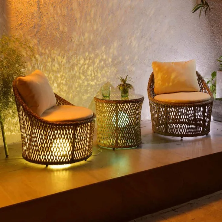 Other Outdoor Furniture bar Stool Set Unique Outdoor Garden Rattan Coffee Table Stool Set Furniture