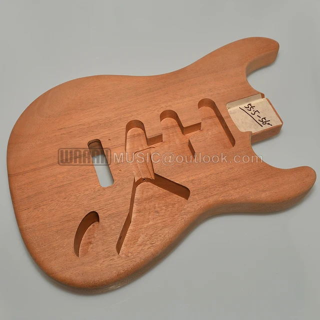 1ピース エレキギター ボディ マホガニー材 ストラトキャスター SSS