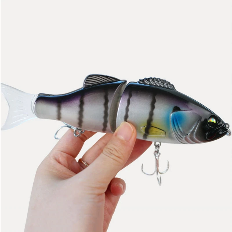 174mm/87g Multi Section Artificial Hard Bait  Slow Floating Fishing Lure for Pike Bass Swimbaits Fishing Lure with Treble Hooks