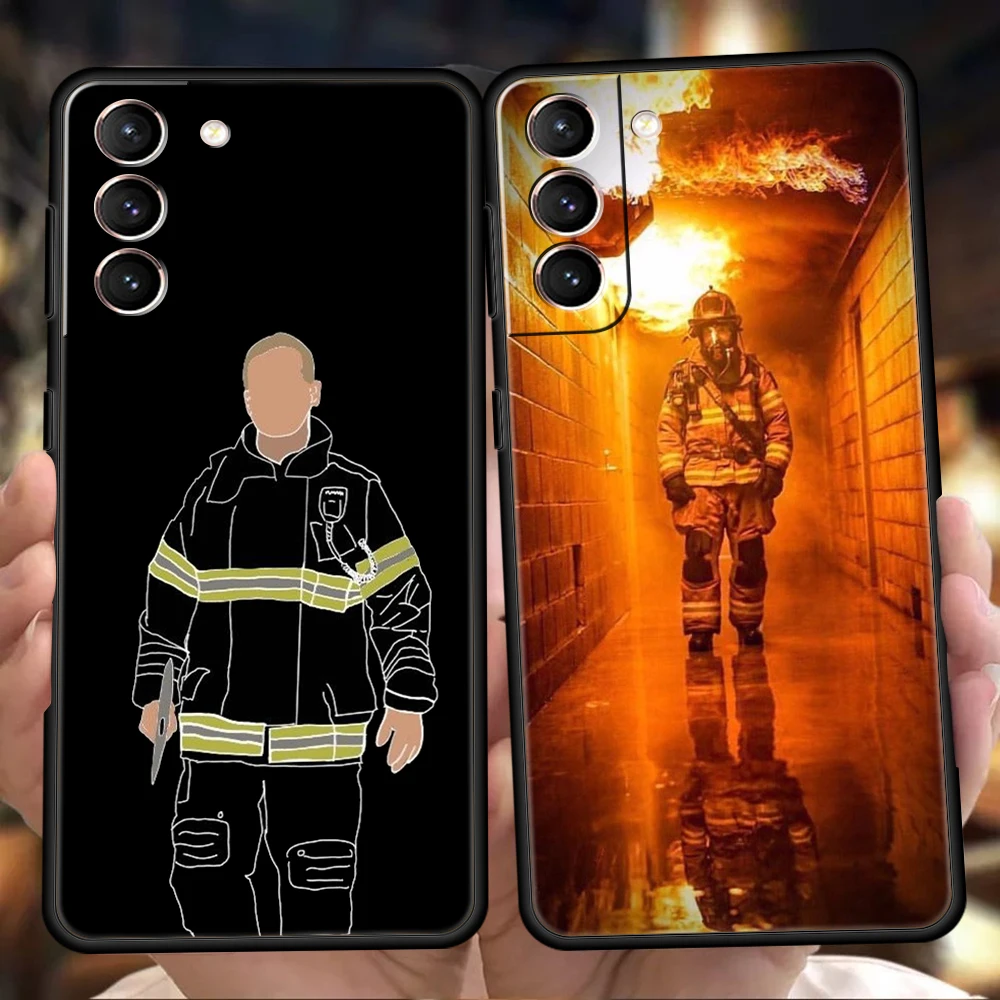 Fireman Firefighter Soft TPU Phone Case Cover