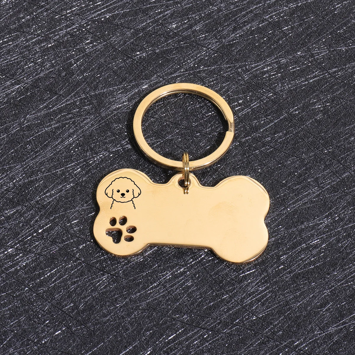 Personalized Bone-Shaped Stainless Steel Dog ID Tag with Custom Engraving