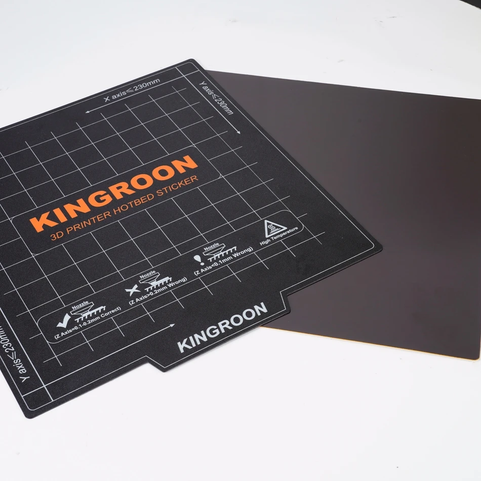 Kingroon Impressora 3d Heatbed a Mais b Folha Magnética Flexível 180x180 235x235 mm Ímã Placa de Construção para Kp3s Kp5l Ender Cr10 - Imagem 4