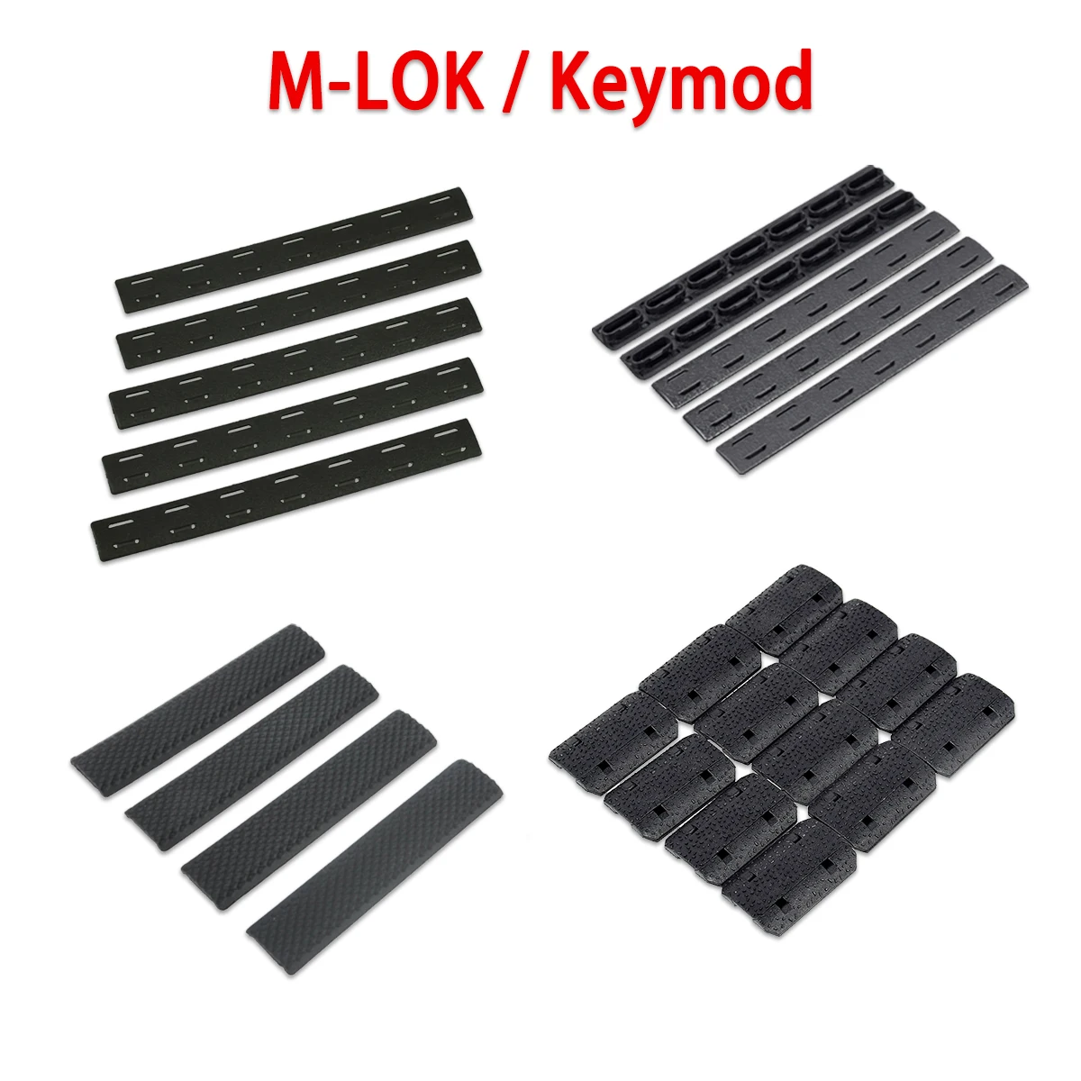 4 Stuks Installatie Zacht Rubber Materiaal Keymod Rail 12 Stuks Nylon M 4-stuks-installatie-zacht-rubber-materiaal-keymod-rail-12-stuks-nylon-m