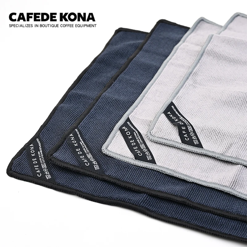 Barista Micro Cloth Tea Towels 4 Pack 30x30cm – Clean Messy Spills Around Espresso Machine, Professional Cafe Cleaning Cloth 4