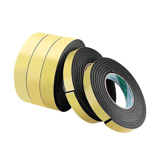 2, 3, 5mm thick Strong Adhesion Single-sided Tape EVA black Sponge Foam  Rubber Tapes Anti