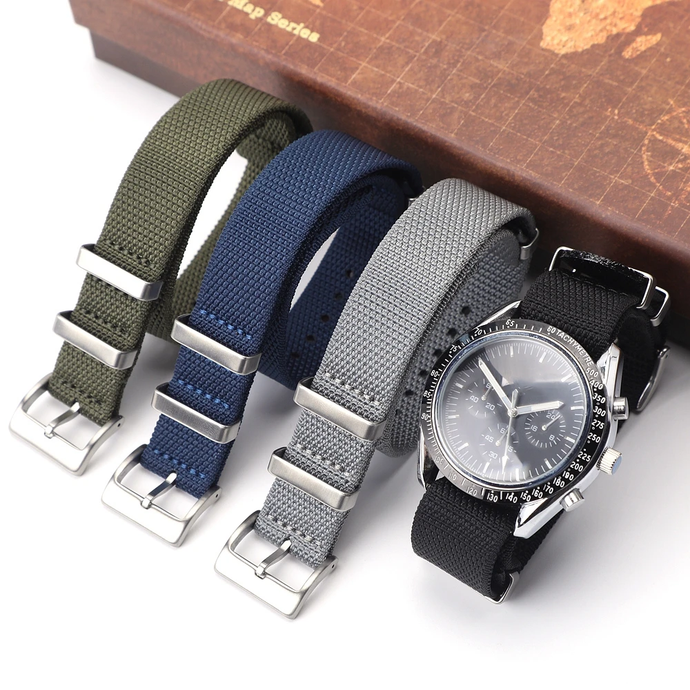 Enhanced Nylon Braided Sport Watch Strap - Durable Fabric Wristband Belt