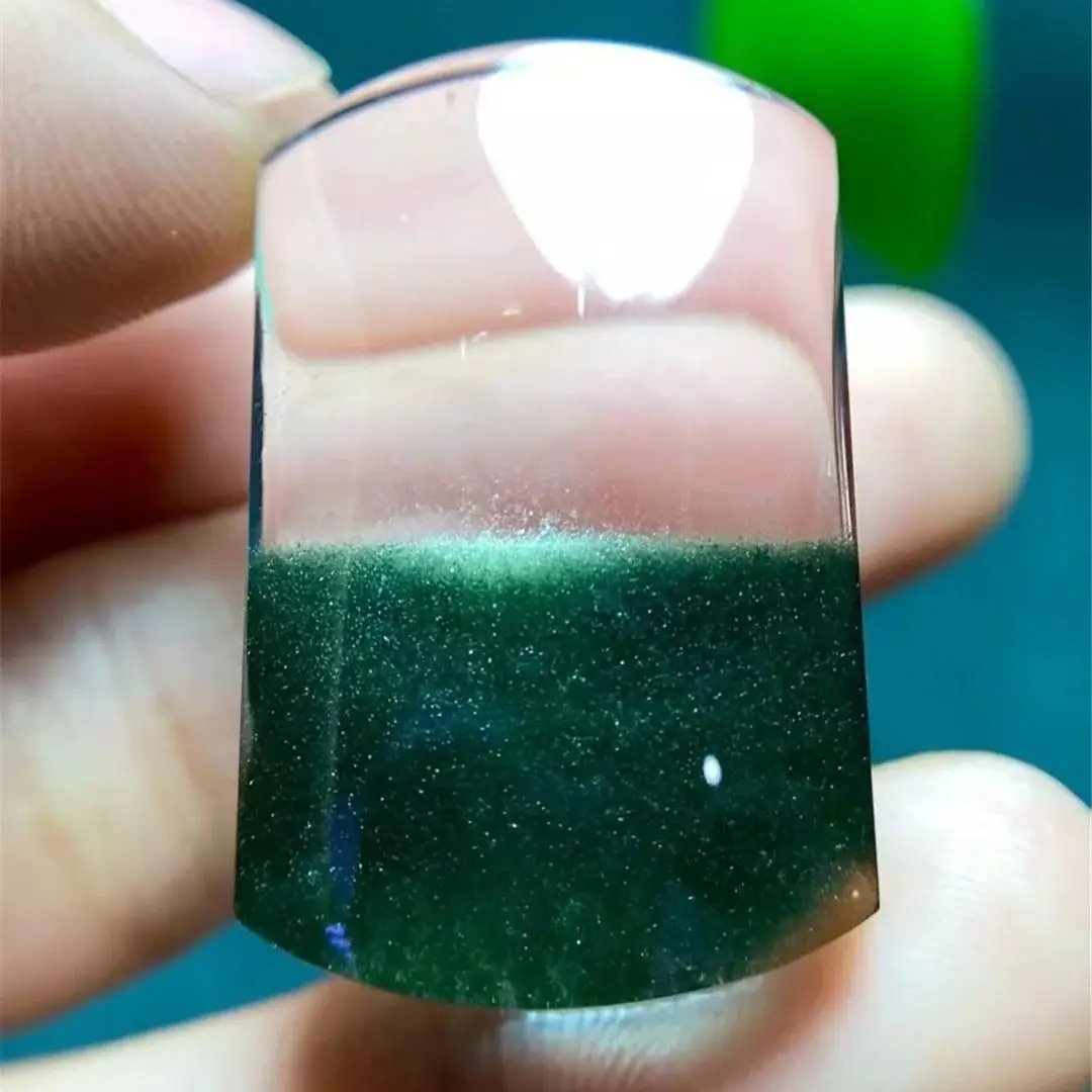 

Top Natural Green Phantom Quartz Pendant For Women Lady Men Wealth Healing Gift Rare Crystal 31x19x10mm Beads Jewelry AAAAA
