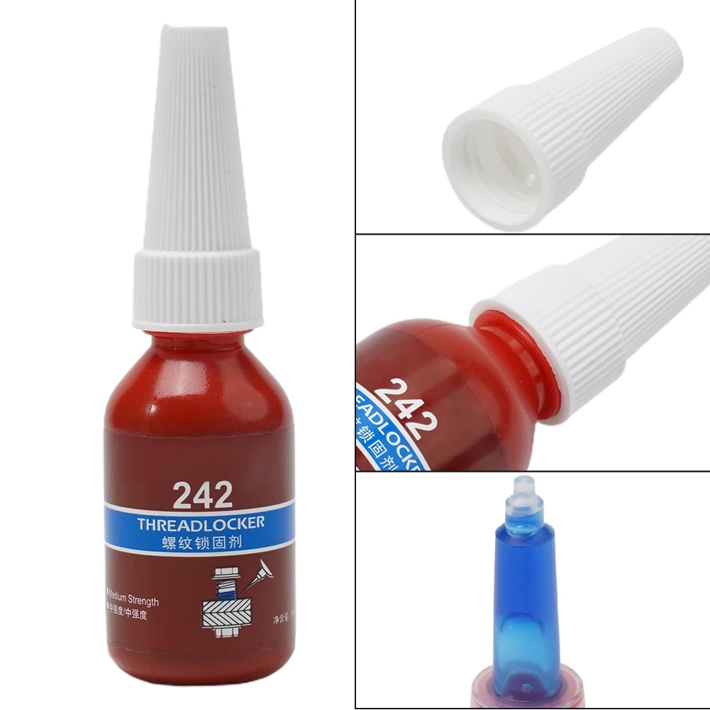 1 pz 10ml Threadlocker 222/242/243/262/263/271/277/290 adesivo anaerobico Fit vite ruggine/vite non stretto per filettatura del tubo