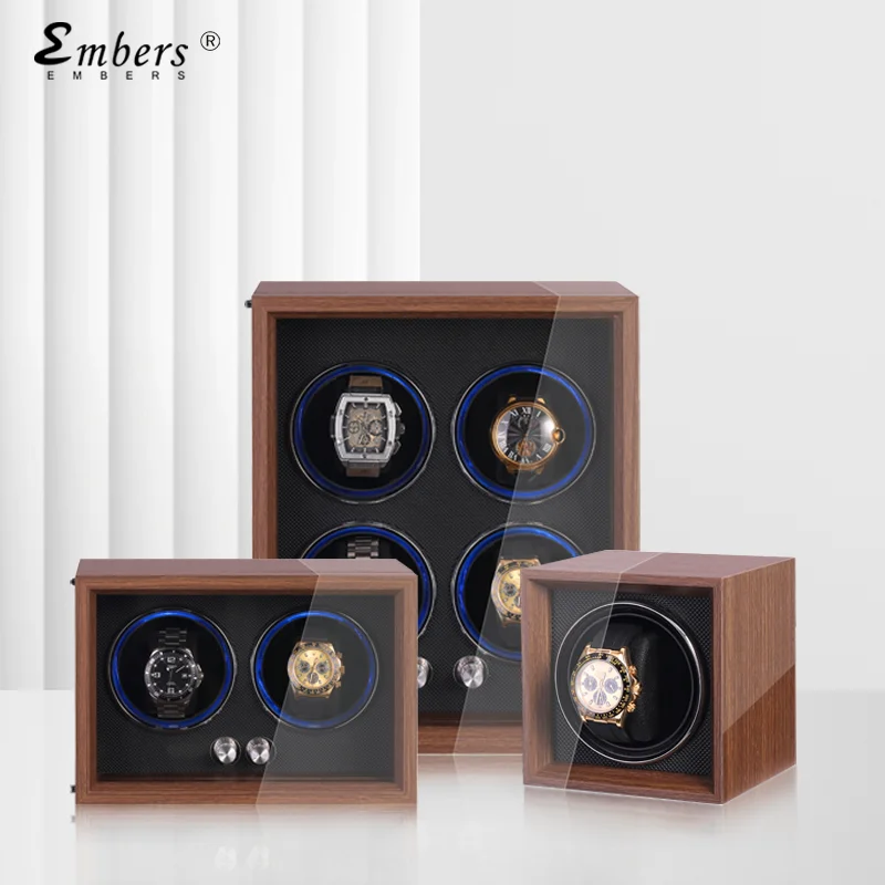 1 2 4 Slots Watch Winder Wooden Shaker Watch Box Automatic Winder Storage Case Mabuchi Motro watch winder,watch display case
