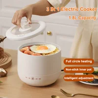 Nouveau 1.8 petit cuiseur à riz Portable multi-fonction cuiseur électrique antiadhésif poêle marmite 400W voyage ragoût marmite marmite 220V 1