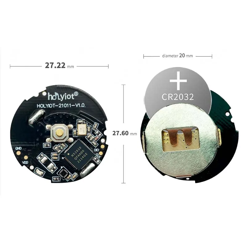 2 Pièce NRF52810 Beacon Tag Avec Capteur D'Accéléromètre BLE5.0 Module