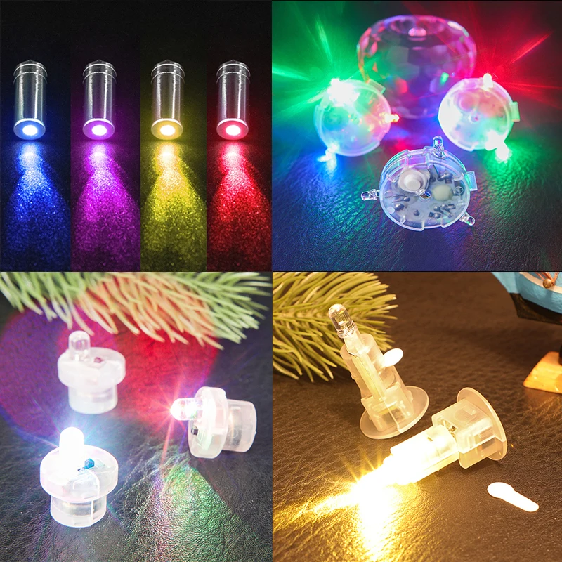 DIY 소형 LED 조명 키트 공예, 미니 배터리, 수제 무선 야간 조명, 야광 액세서리, 빛나는 파티 장식, 50 개 ...