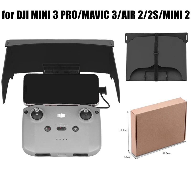 Parasole Per Dji Mini 3 Pro/Mavic 3/Mavic Air 3/2S/Mini 2 Telecomando Telefono Parasole Cappuccio Drone Rc-N1 Accessori