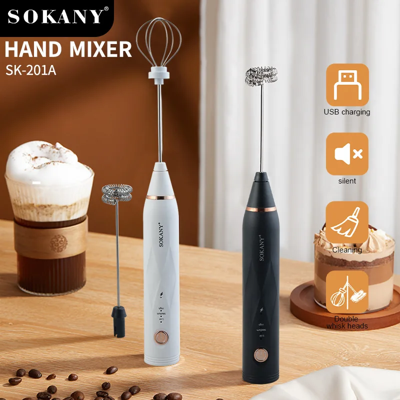 Rechargeable Milk Frother Handheld with Stand-Wall Hanging or Bracket  Coffee Electric Frother with USB-C Charging Stand - AliExpress