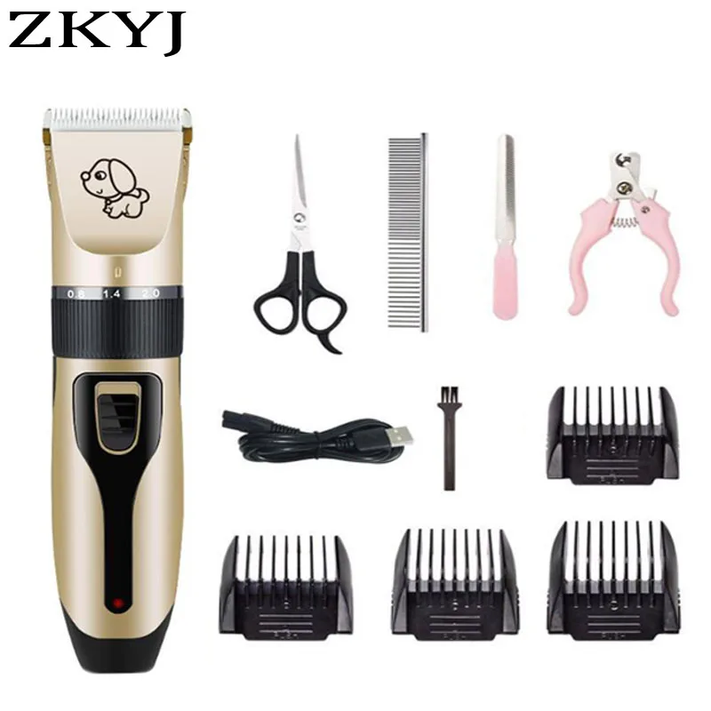 

Dropshipping Rechargeable Pet Dog Hair Trimmer Grooming Clippers Low-Noise Cat Cutter Machine Shaver Electric Scissor Clipper