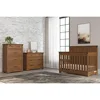 3-Piece Redmond Nursery Furniture Set 4-in-1 Convertible Crib Dresser Chest Strong Pine Wood MDF Coach Cherry Dapper Gray Safety 1