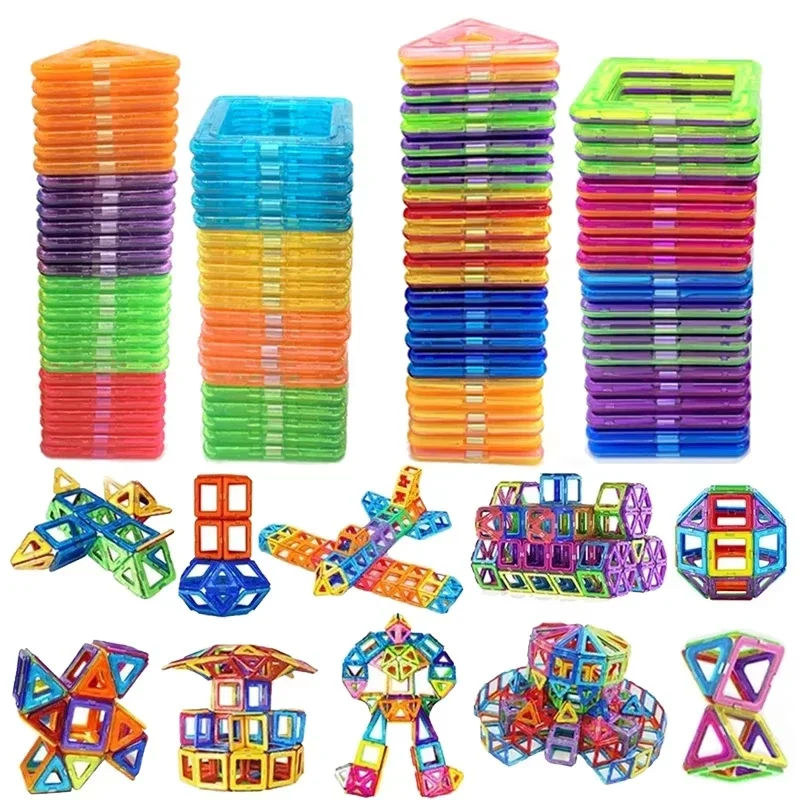 DIY Medium and Large Size Magnets Toys for Kids Designer Construction Set Holidays Gifts for Children Toys Over 3 Years Old