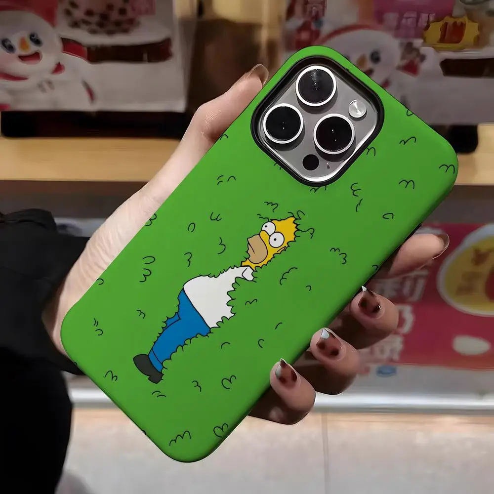 Charming Cartoon Themed Phone Case with Double-Layer Shell Design