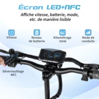 Trottinette électrique Maxturn X1 Ultra, moteur double 2600W de puissance maximale, batterie 48V 20.8Ah, conception à suspension intégrale, trottinette électrique avec NFC, pneus de 10 pouces 5