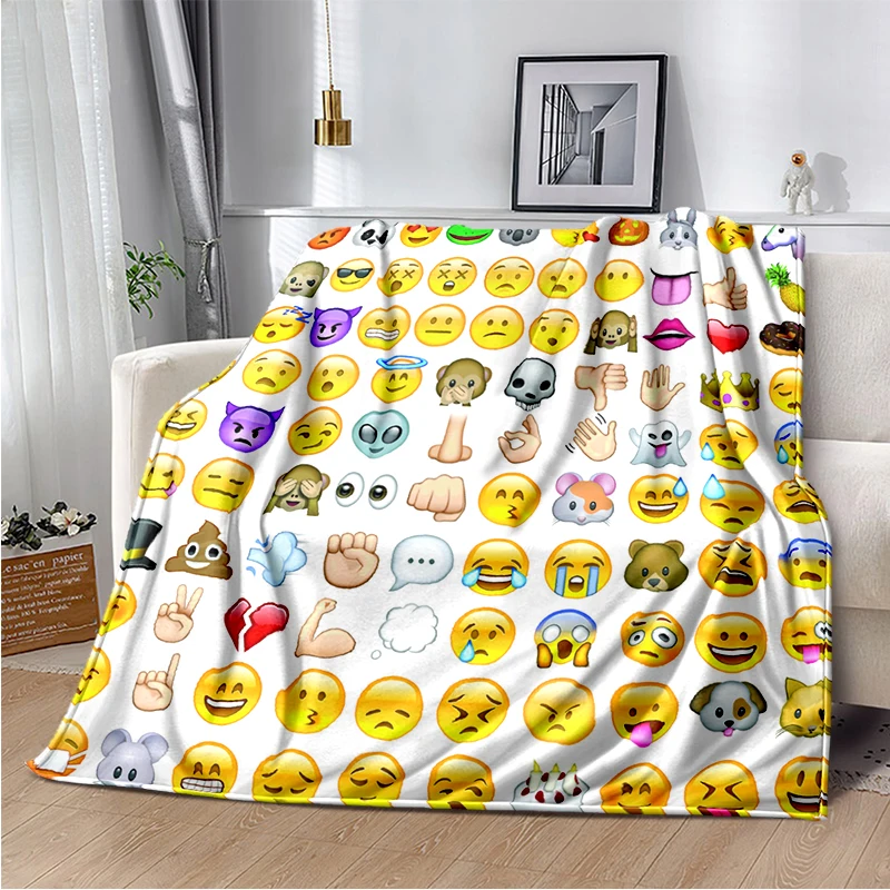 

Милое Kawaii одеяло 3D печать E-emojis-s мягкое и удобное одеяло спальня гостиная диван одеяла для кровати детские подарки