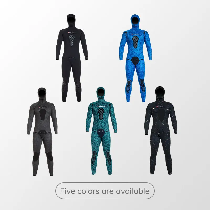 3mm/5mm/7mm Spearfishing Wetsuit Premium Camouflage Open Cell Neoprene Wetsuit 2-Piece Scuba Diving Suit Hoodie Snorkeling Suits For diving suits
