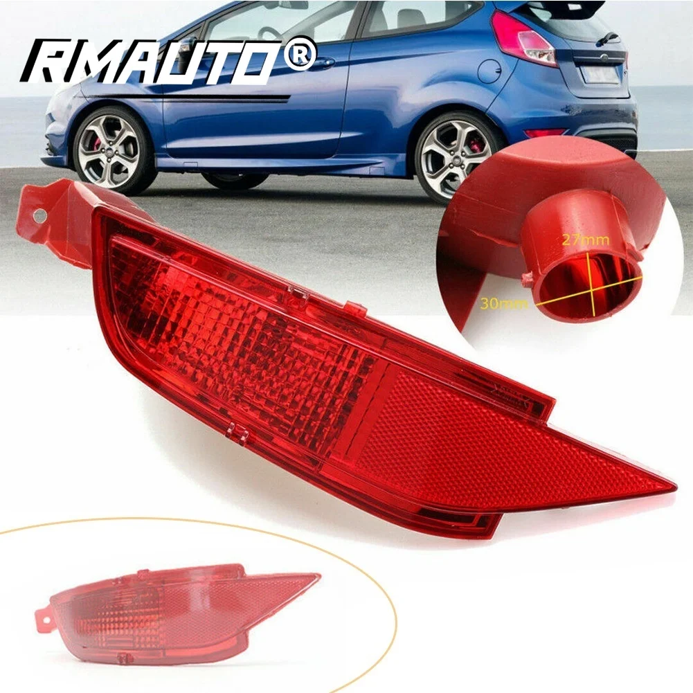 Reflector Trasero Izquierdo Con Luz Antiniebla Para Ford Fiesta MK7 (2013-2017), Lente Roja