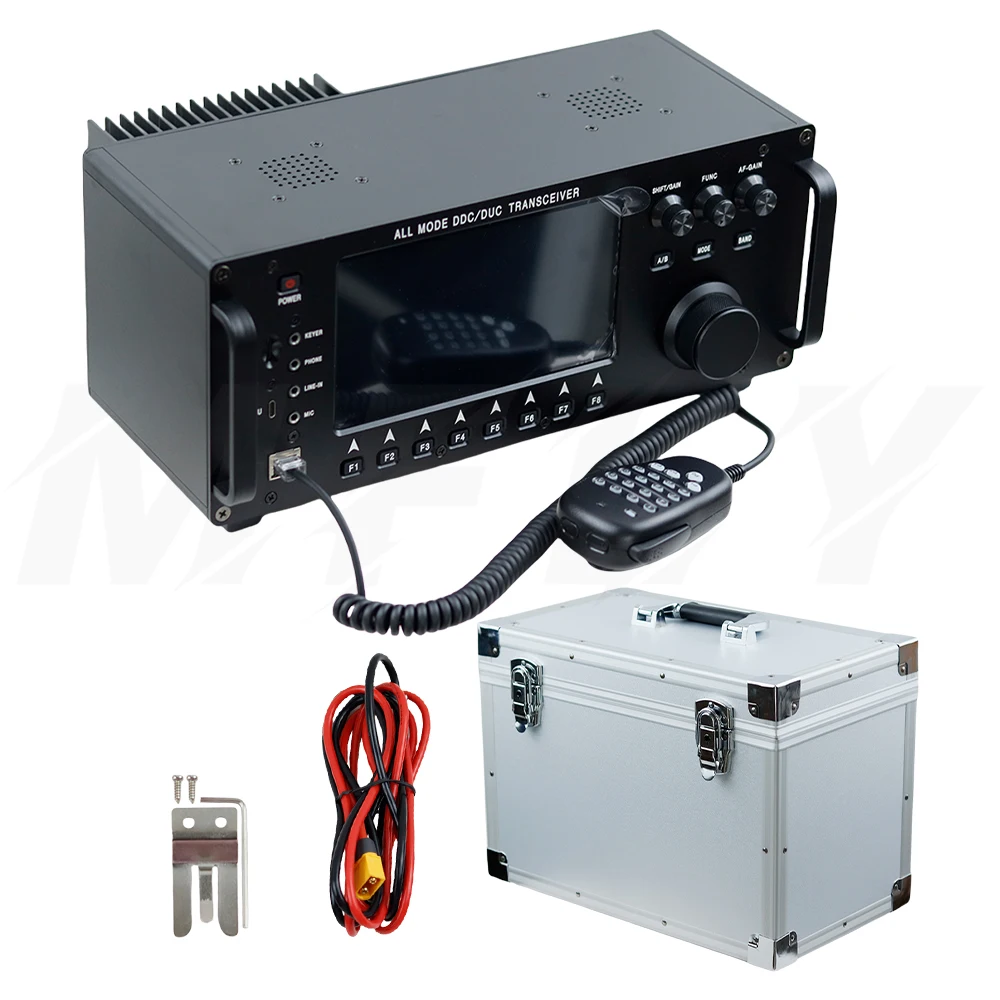 100W HF+UV All Mode DDC/DUC Transceiver Mobile Radio SDR Transceiver with 7" Tou
