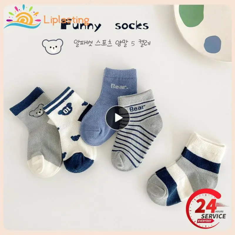 

1PCS Socks Baby Boys Spring Summer Mesh Socks Infant Toddlers Fashion Numbers Patern Cotton Socks