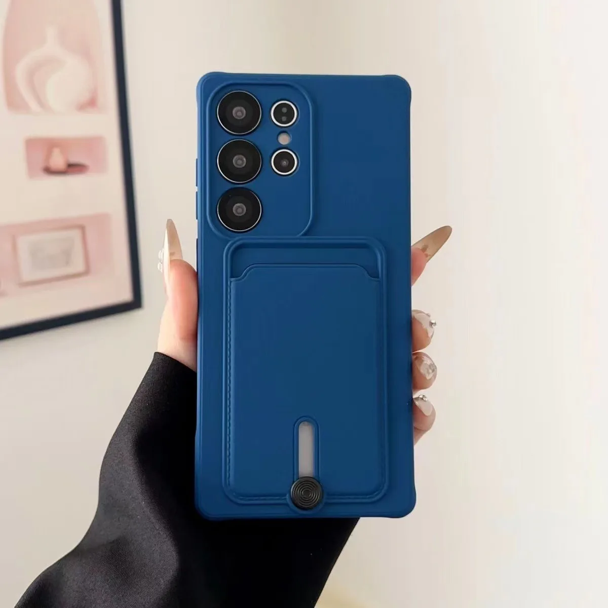 Sleek Silicone TPU Card Holder Wallet Phone Case